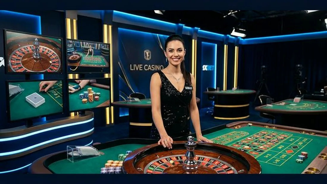 Mesas de casino en vivo de 1xBet con crupier real