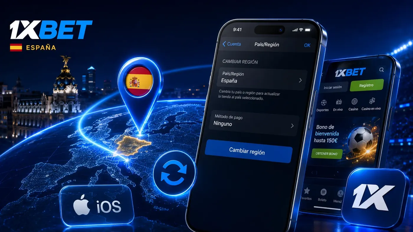 Cambio de región Apple ID para descargar 1xBet en iOS