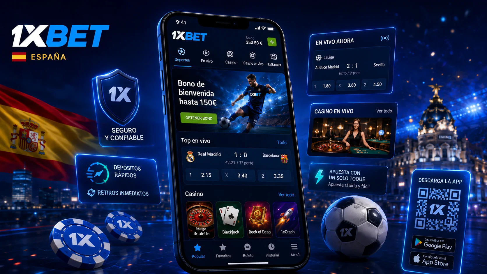 App 1xBet en Android e iOS
